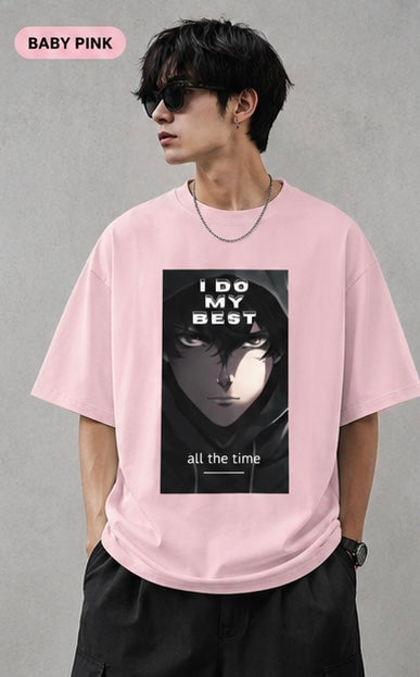 I Do My Best Oversized Anime Tee 🖤⚡
