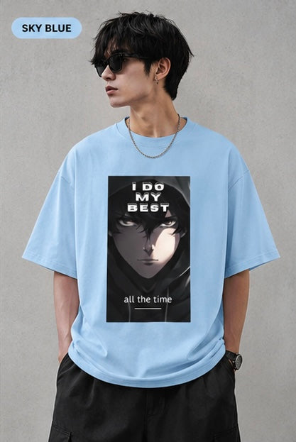I Do My Best Oversized Anime Tee 🖤⚡