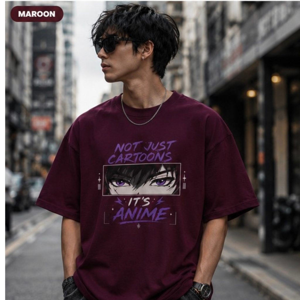 Not Just Cartoon It’s Anime Unisex Terry Oversized Tee🔥