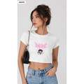 Dark Kawaii Crop Top 🖤🎀