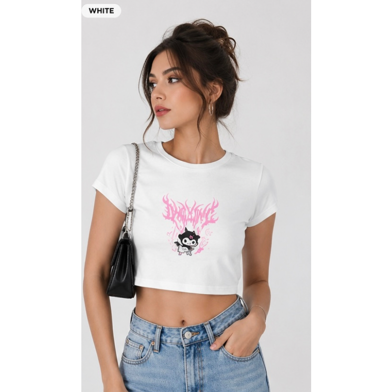 Dark Kawaii Crop Top 🖤🎀