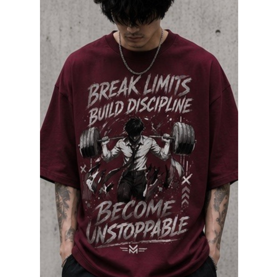 Break Limit Unisex Terry Oversized Tee.