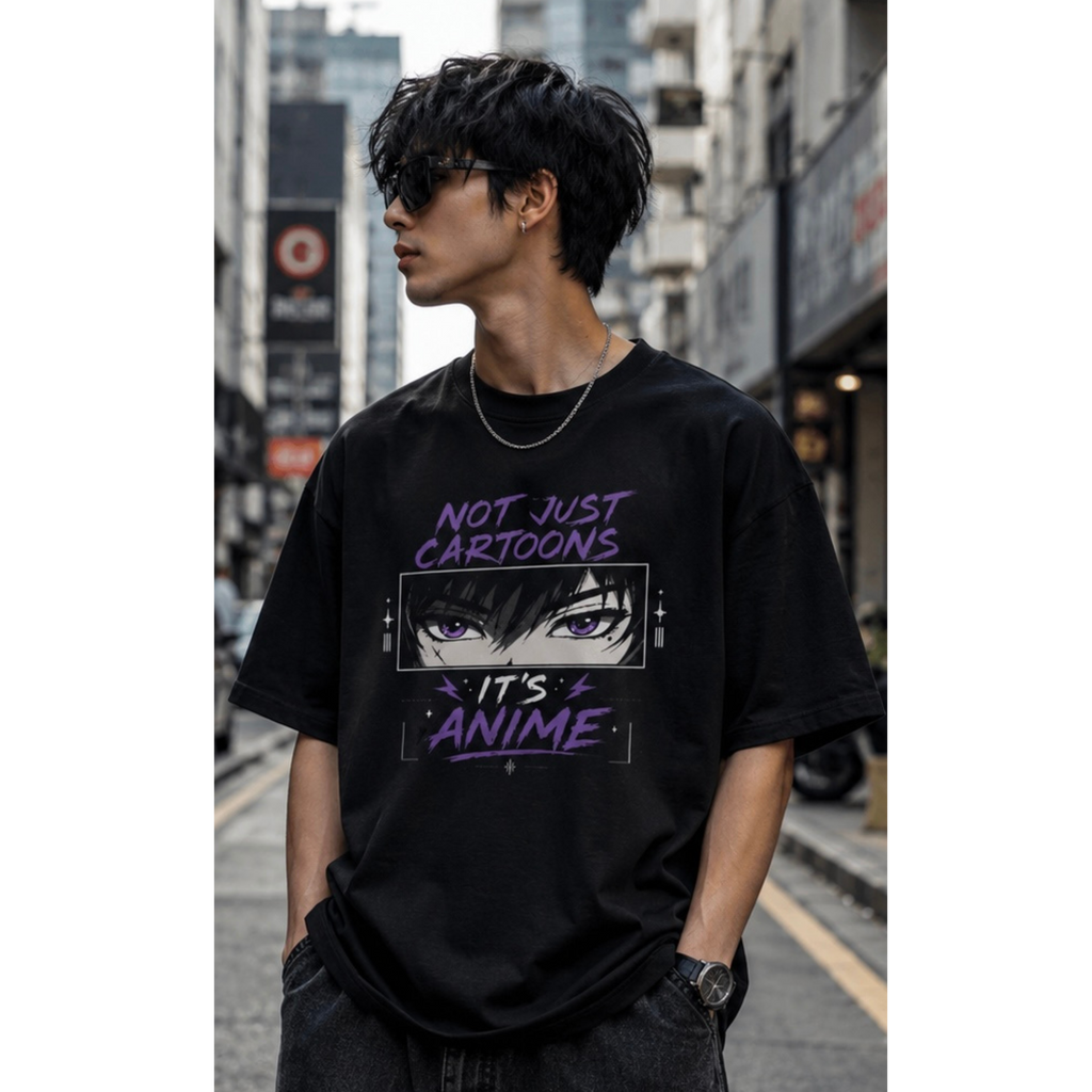 Not Just Cartoon It’s Anime Unisex Terry Oversized Tee🔥