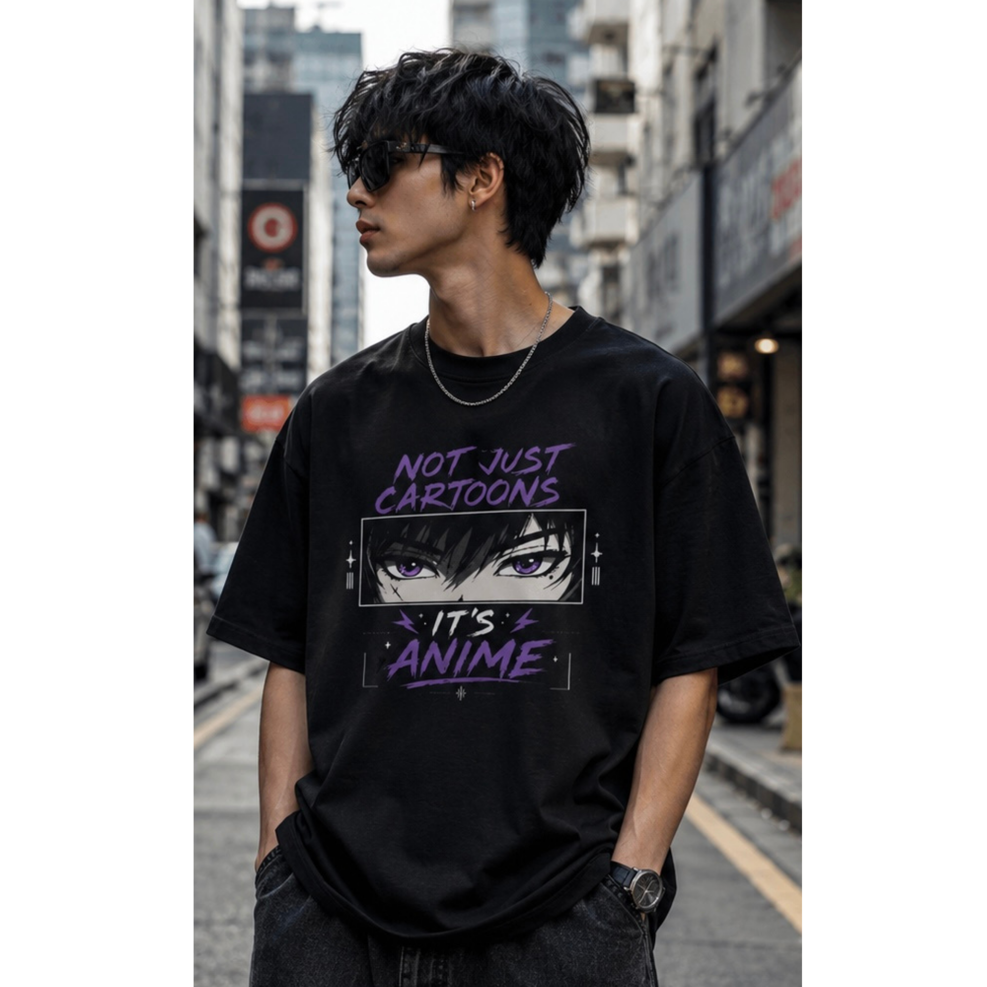 Not Just Cartoon It’s Anime Unisex Terry Oversized Tee🔥