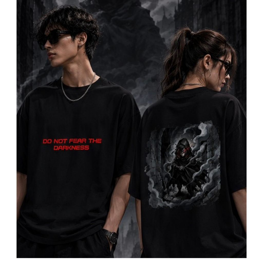 Anime Dark Shadow Unisex Terry Oversized Tee