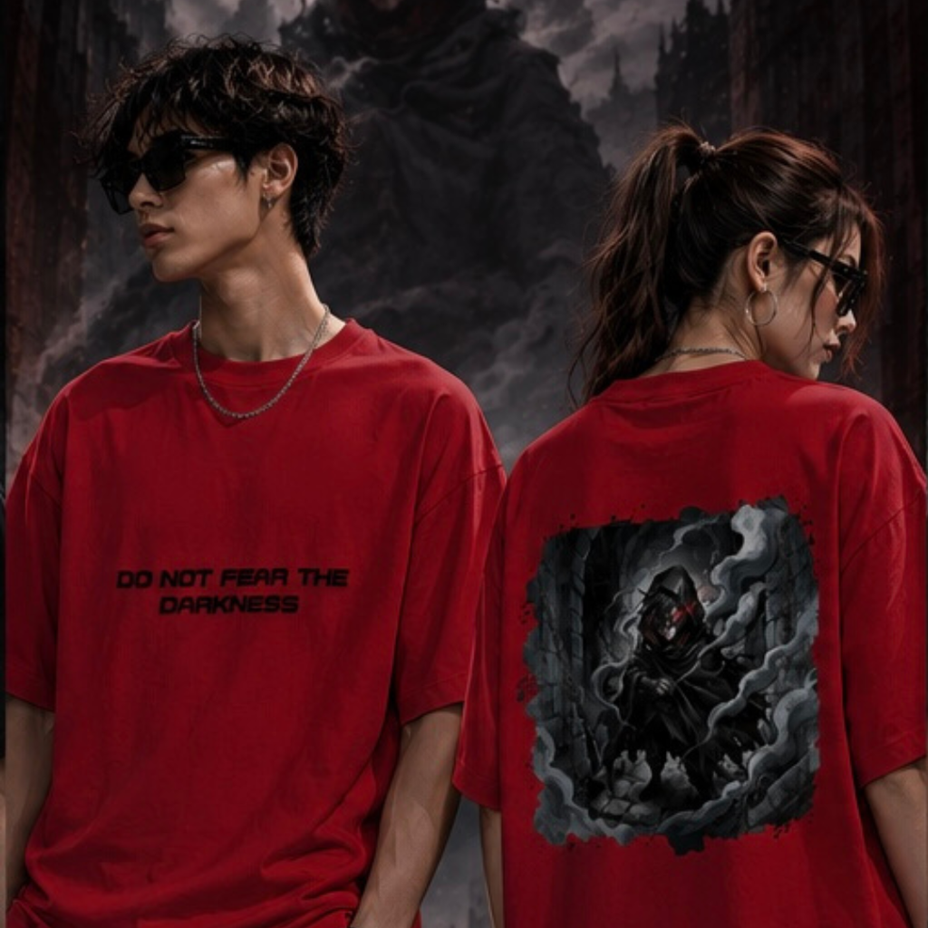Anime Dark Shadow Unisex Terry Oversized Tee