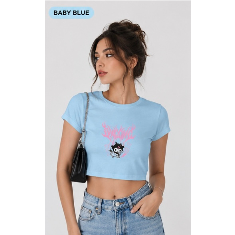 Dark Kawaii Crop Top 🖤🎀