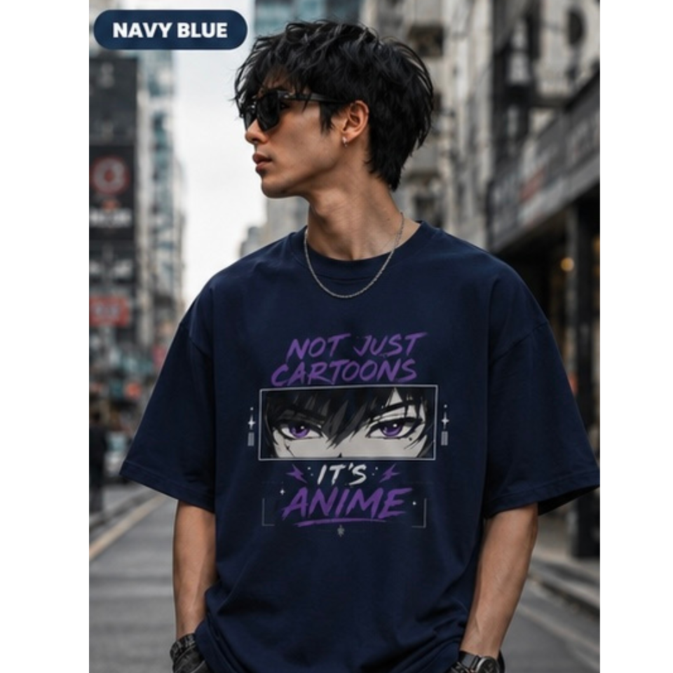Not Just Cartoon It’s Anime Unisex Terry Oversized Tee🔥
