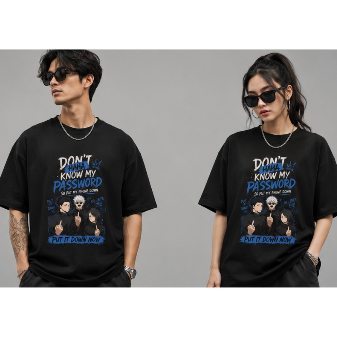 Don’t Know My Password Oversized Anime Standard Tee 😎📱
