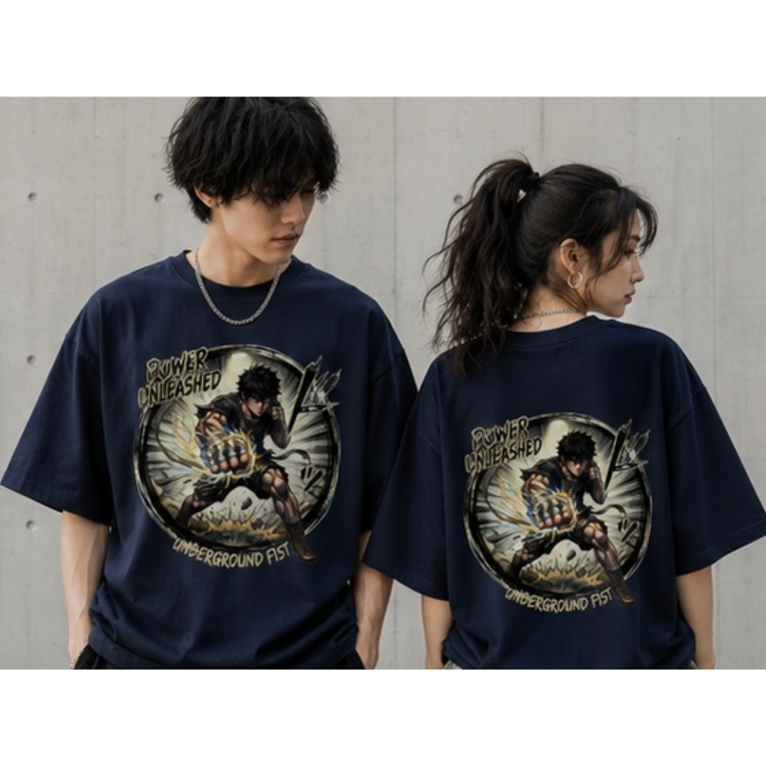 Power Unleashed Oversized Anime Tee ⚡🥊