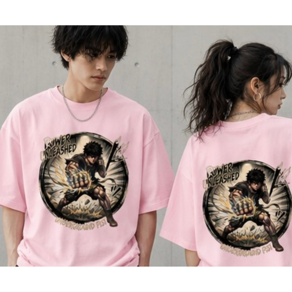 Power Unleashed Oversized Anime Tee ⚡🥊