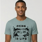 Anime is Life Unisex Classic Crew T-Shirt 100 % cotton
